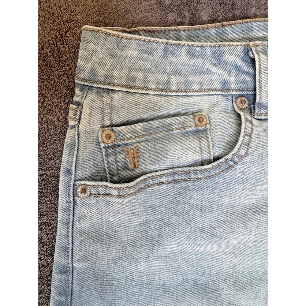 Frye Jeans Women 6/28 Light Stonewash Blue Straight Leg Western Cowgirl Casual - Picture 3 of 16